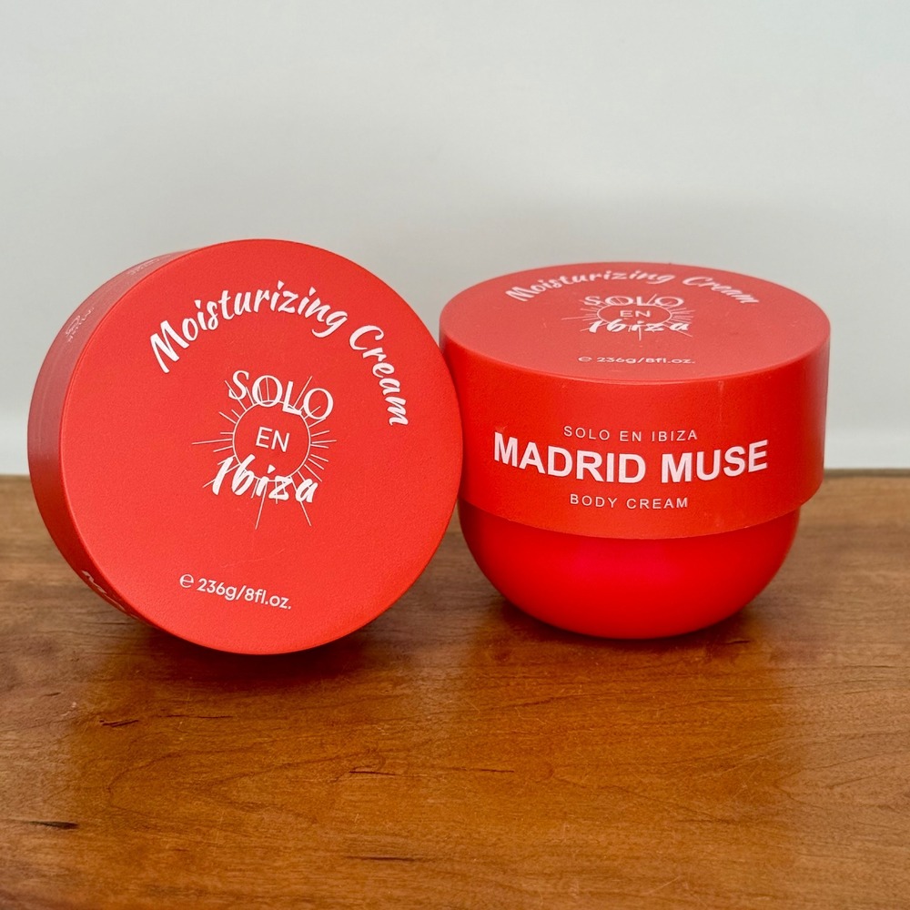Solo En Ibiza Madrid Muse Body Cream 8oz Plum Vanilla Jasmine Orchid